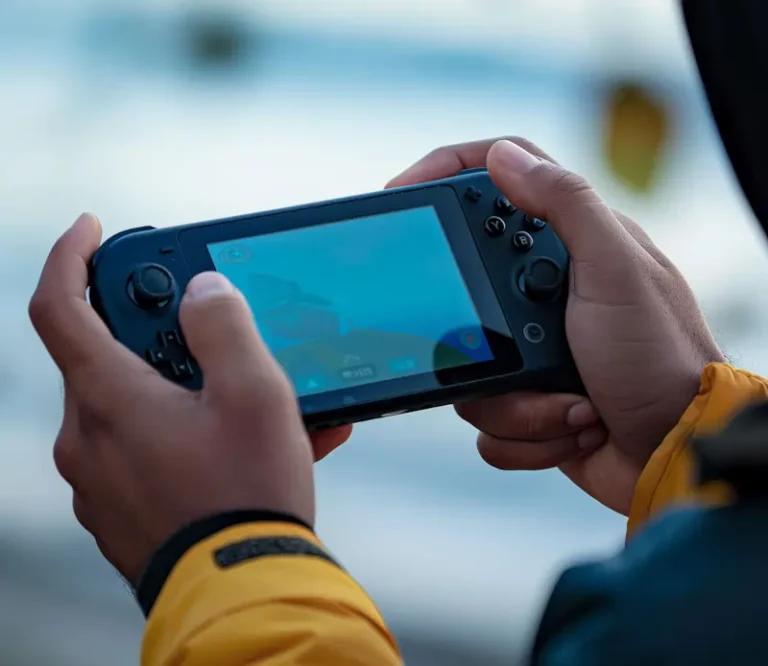 Handheld Game Console in Use