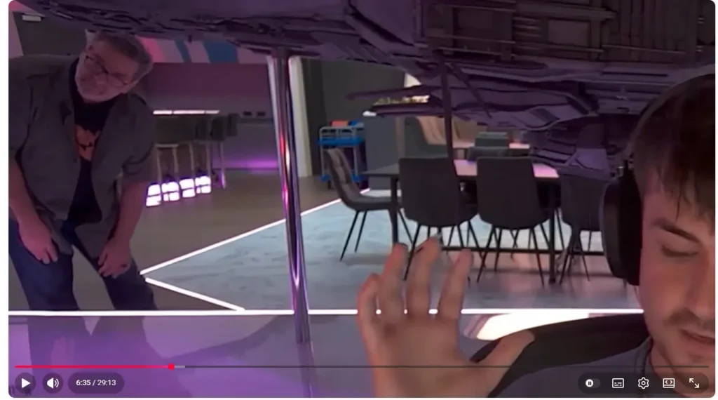Screenshot from a livestream of a game from Cloud Imperium